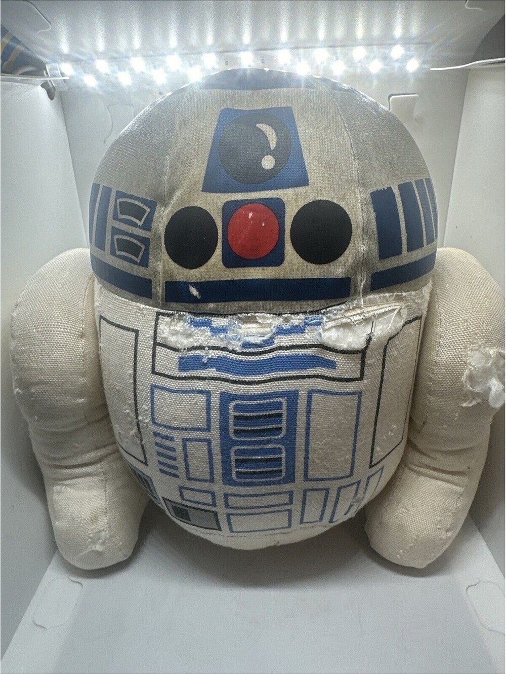 1977 Star Wars R2D2 Kenner Toys Vintage Stuffed Plush Movie Merch Squeaker Works